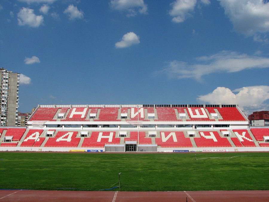 Arhivski pogled na stadion Čair u Nišu, ilustrativna fotografija fudbalskog stadiona.